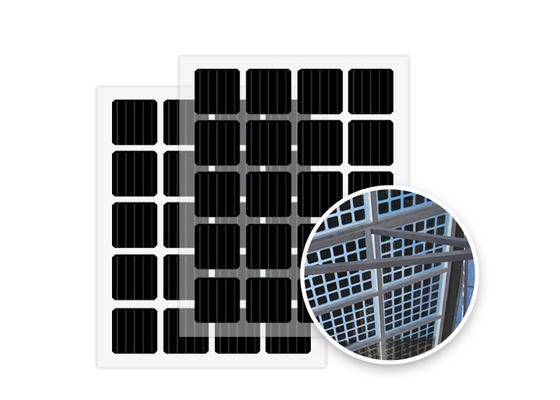 الألواح الشمسية أحادية البلورية ثنائية الطور BIPV ذات التنظيف الذاتي للزجاج المطلي للسقف