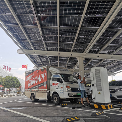 محطة شحن السيارات بالطاقة الشمسية للطرق السريعة BIPV وحدة نظام المرآب الشمسي