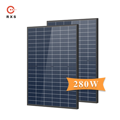 275W بولي الخلايا الشمسية وحدة الكهروضوئية الكريستالات نوع شفاف مزدوج التنظيف الذاتي الزجاج المطلي