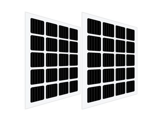 Monocrystalline Bifacial BIPV Solar Panels Self Cleaning Coated Glass For Roof