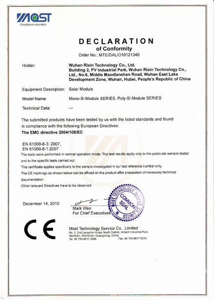 الصين Wuhan Rixin Technology Co., Ltd. الشهادات